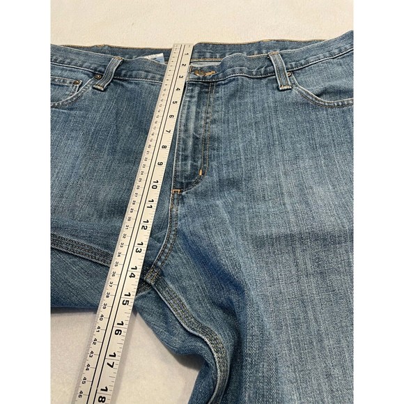 Carhartt Mens Straight Traditional Fit Jeans 40 x 30 Medium Wash Denim 5-Pocket - Picture 7 of 12